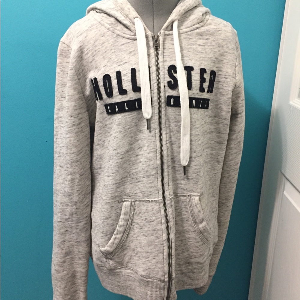Hollister Logo Full Zip Hoodie (Like new)